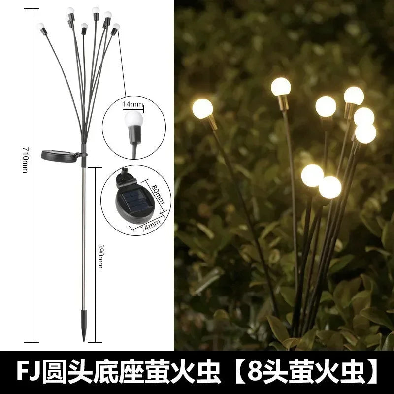 Solar Firefly Garden Stake Lights – 6pc LED Outdoor Spotlight