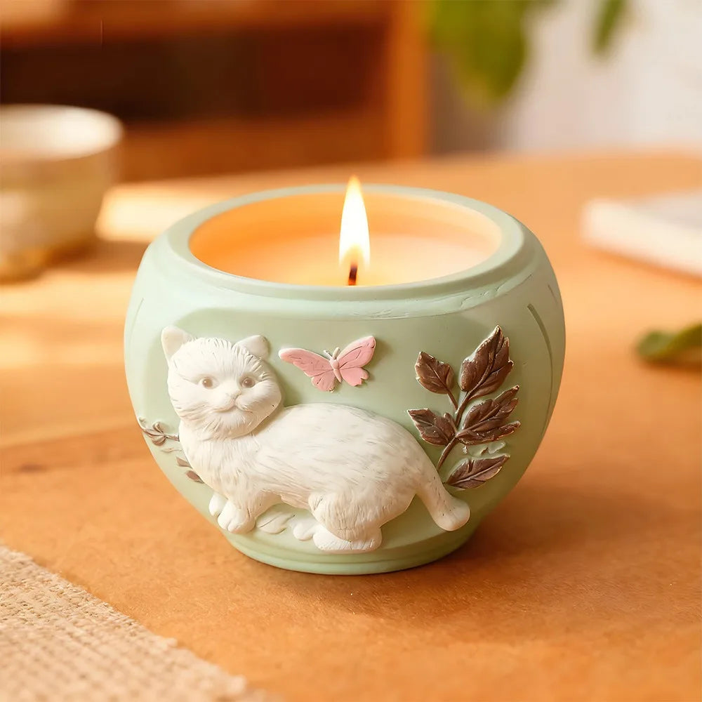 Cat Silicone Mold – DIY Flowerpot, Resin & Clay Ornament Mold