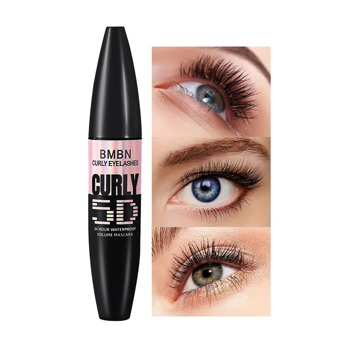 Waterproof Volumizing Black Mascara – Curl, Volume & All Day