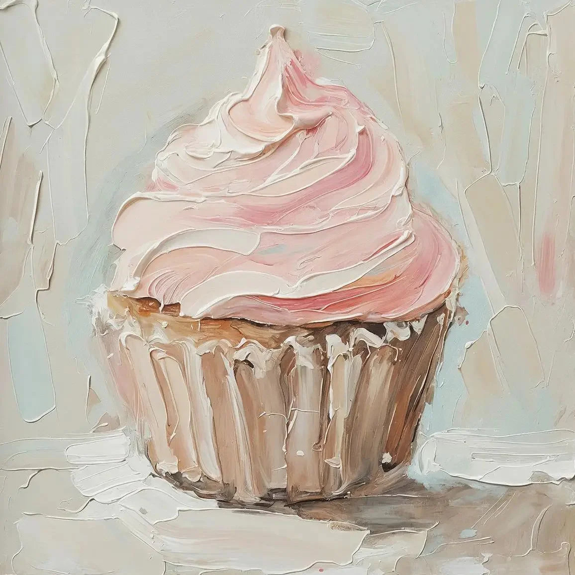 Retro Dessert Cupcake Cake Canvas Wall Art | Kitchen Bakery Decor