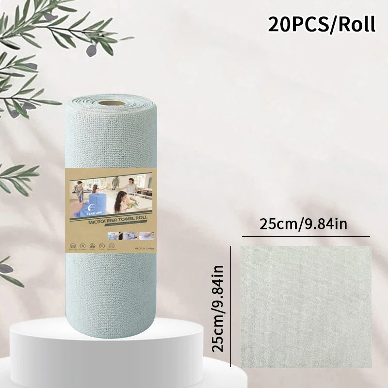 Microfiber Cleaning Cloth Roll – Reusable Tear-Off Dish Towels Microfiber Cleaning Cloth Peaceful Pleasures Health and Wellness A Green