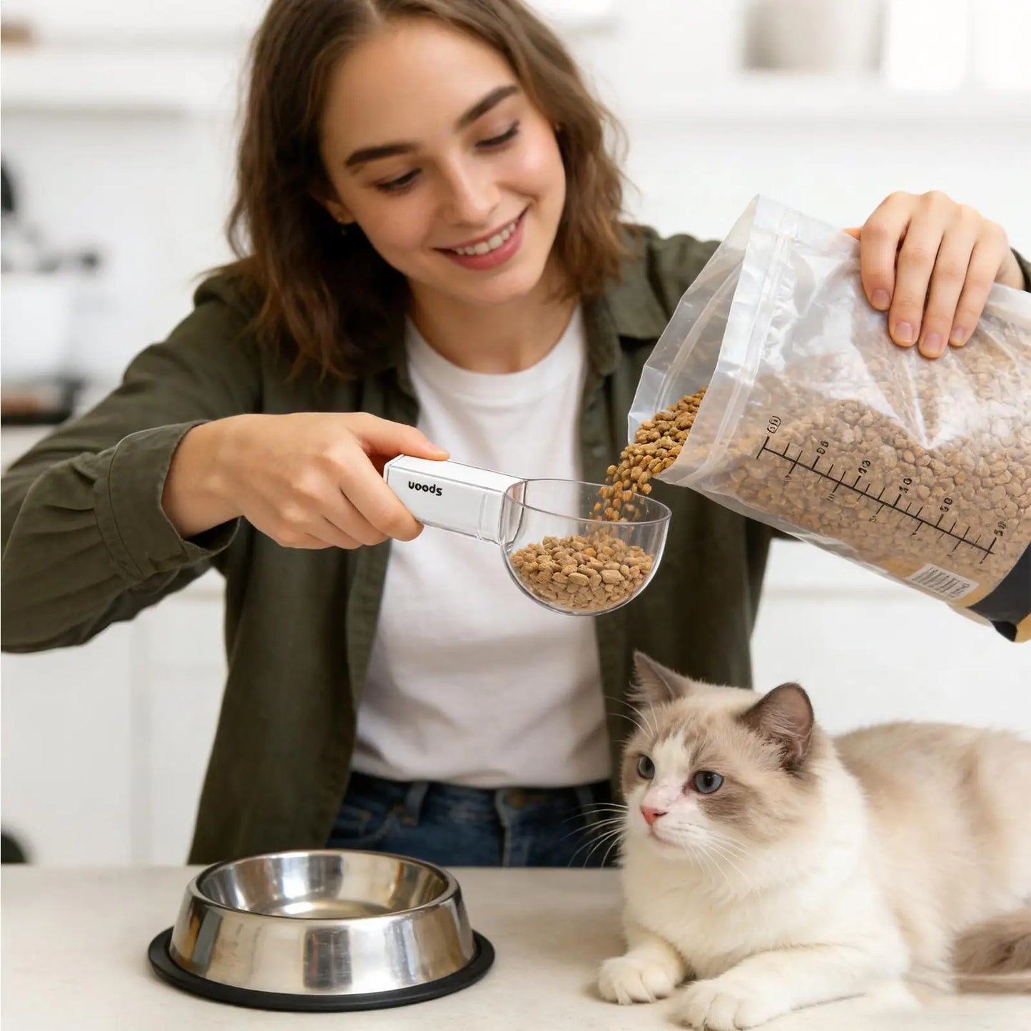 Kitchen Measuring Spoons Food Grade Flour Scoop Grain Shovel For Cooking Baking Pet&Dog Cat Feeding Dry Food Peaceful Pleasures Health and Wellness