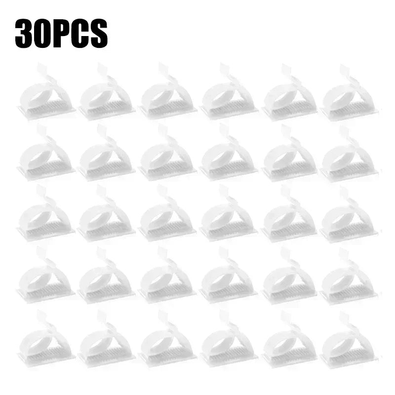 Self-Adhesive Cable Management Clips | Wire Organizer 10–30 Pack