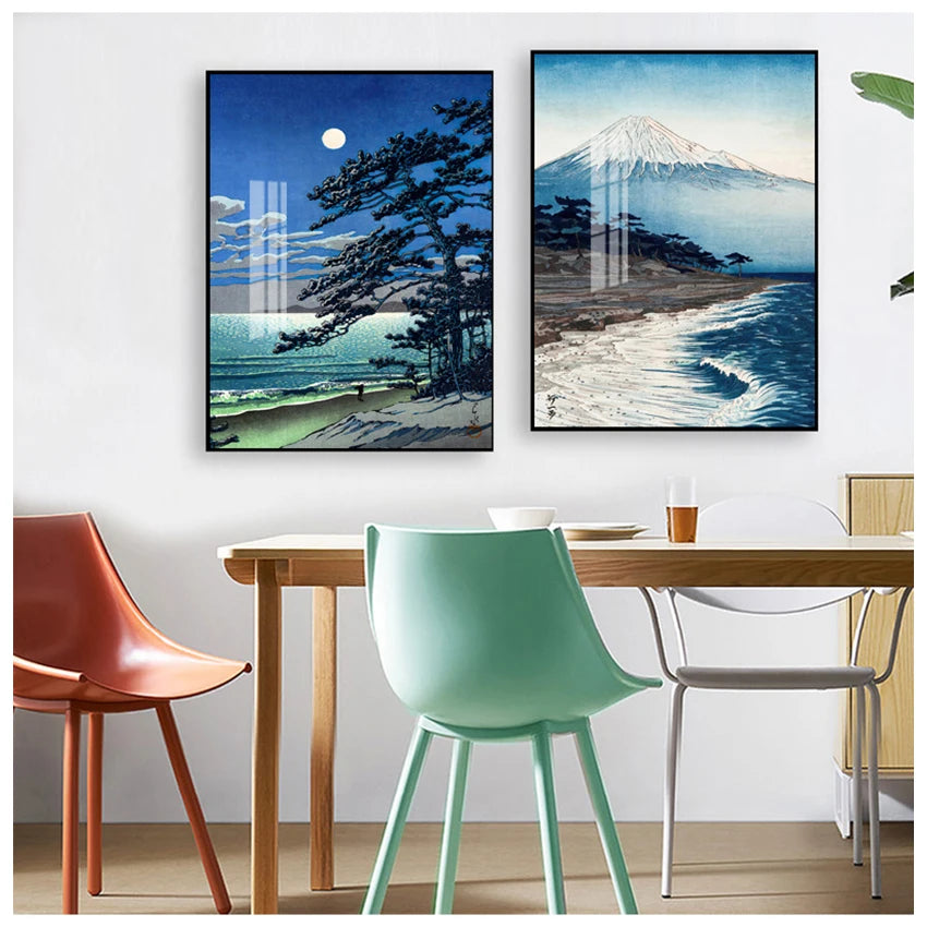 Pictures For Living Room Oriental Home Decor Vintage Japanese Landscape Poster Prints Wave Kanagawa Art Canvas Painting Wall Peaceful Pleasures Health and Wellness
