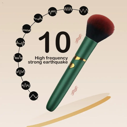 10-Speed Electric Vibrating Makeup Brush | USB Rechargeable Electric Makeup Brush Peaceful Pleasures Health and Wellness