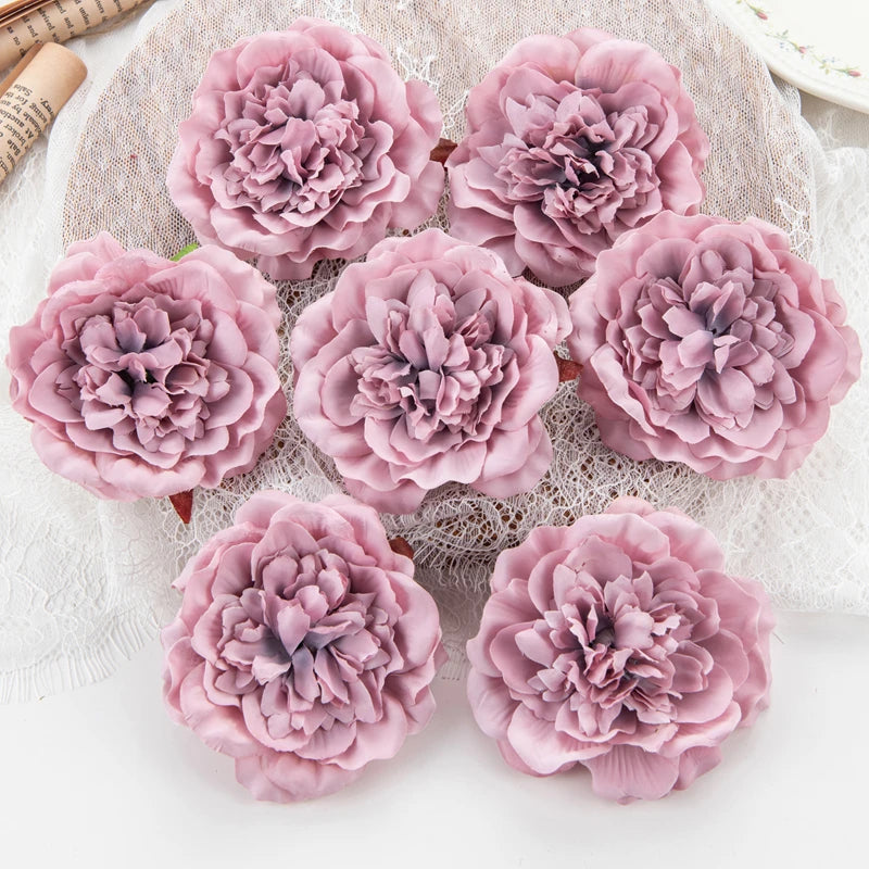 Silk Artificial Peony Dahlia Flower Heads 10cm – 5 or 10pcs