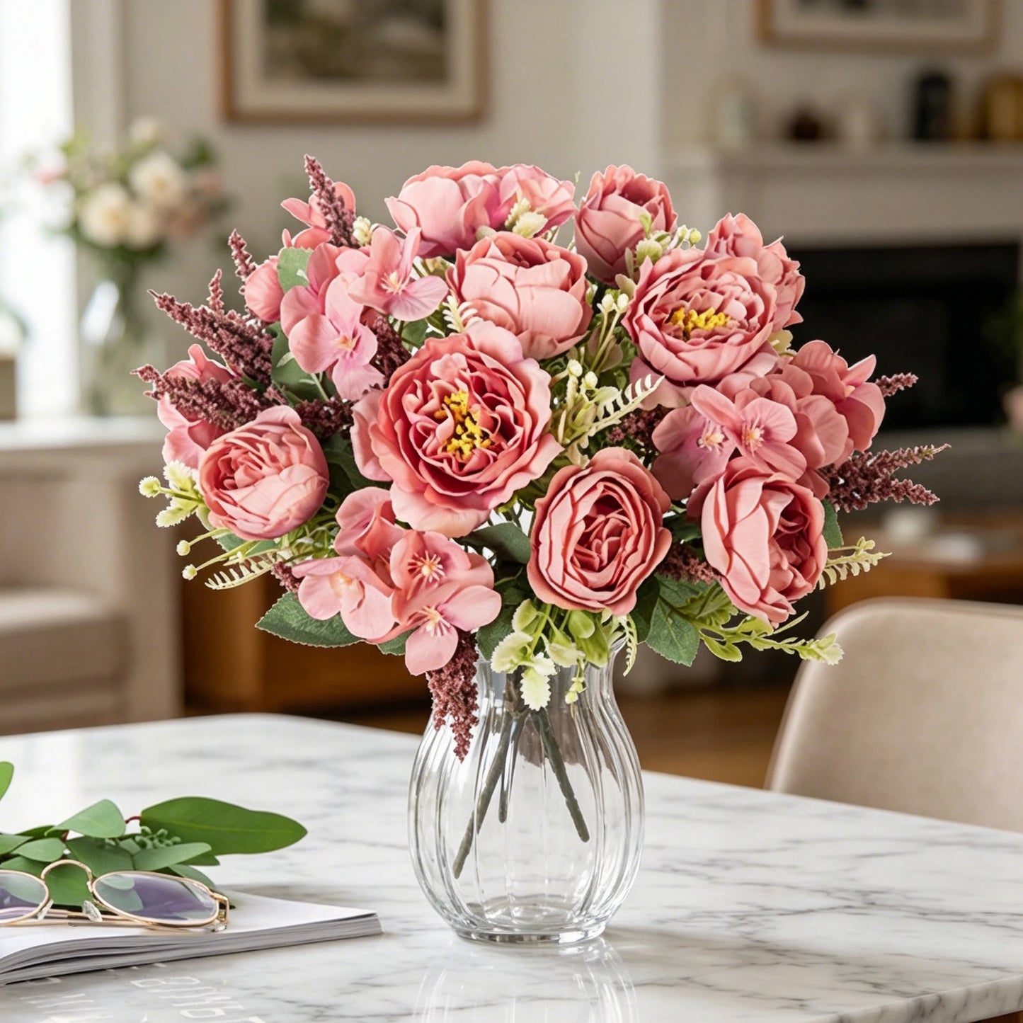Artificial Silk Peony Bouquet – Wedding & Home Décor Flowers