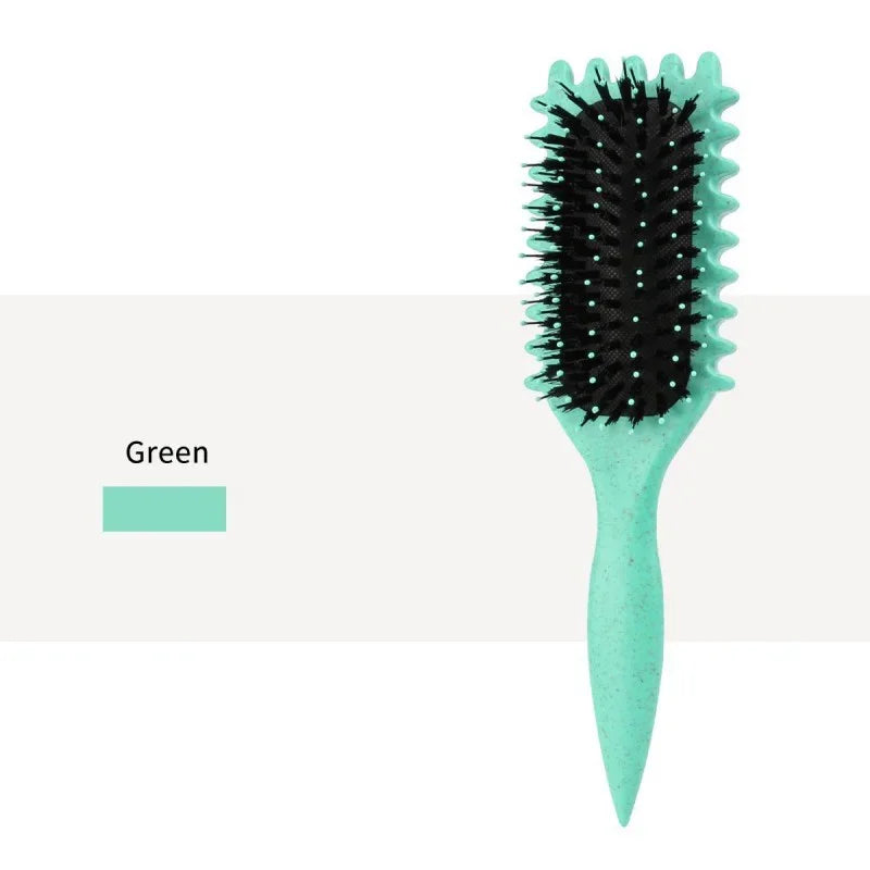 Curling Hair Styling Brush for Men & Women – Salon Quality Peaceful Pleasures Health and Wellness green