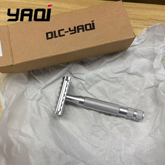 2026 Flash Sale YAQI KNIGHT-HELMET razor Head Stainless Steel Handle DE Safety Razor for Men Peaceful Pleasures Health and Wellness