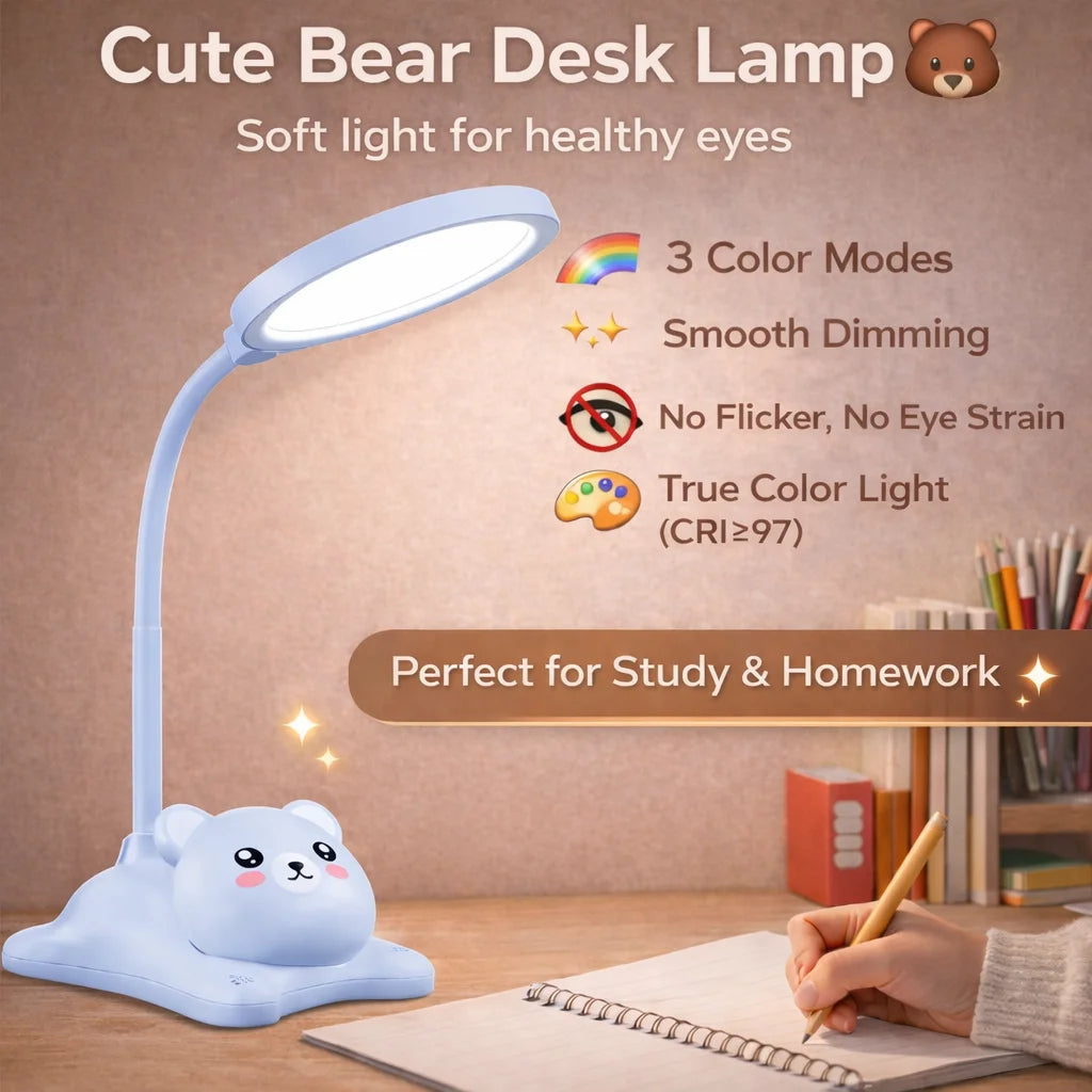 Cat Night Light Flexible Table Lamp Book Foldable Creative Cute Reading Study Cartoon Tabls Eye Protecting Desk Peaceful Pleasures Health and Wellness