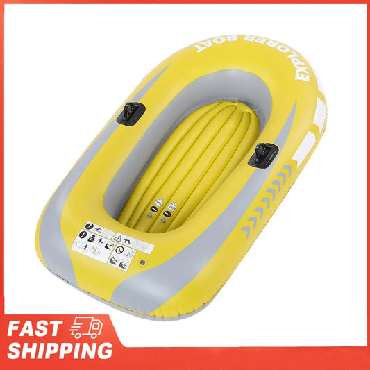PVC Inflatable Kayak Canoe 2 Person Rowing Air Boat Fishing Drifting Peaceful Pleasures Health and Wellness