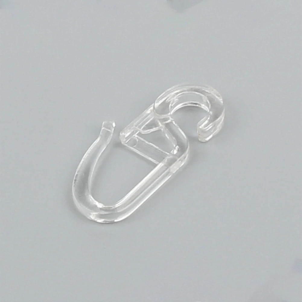 Curtain Folding Hooks Strong Tension Clip Ring Window Hanger White