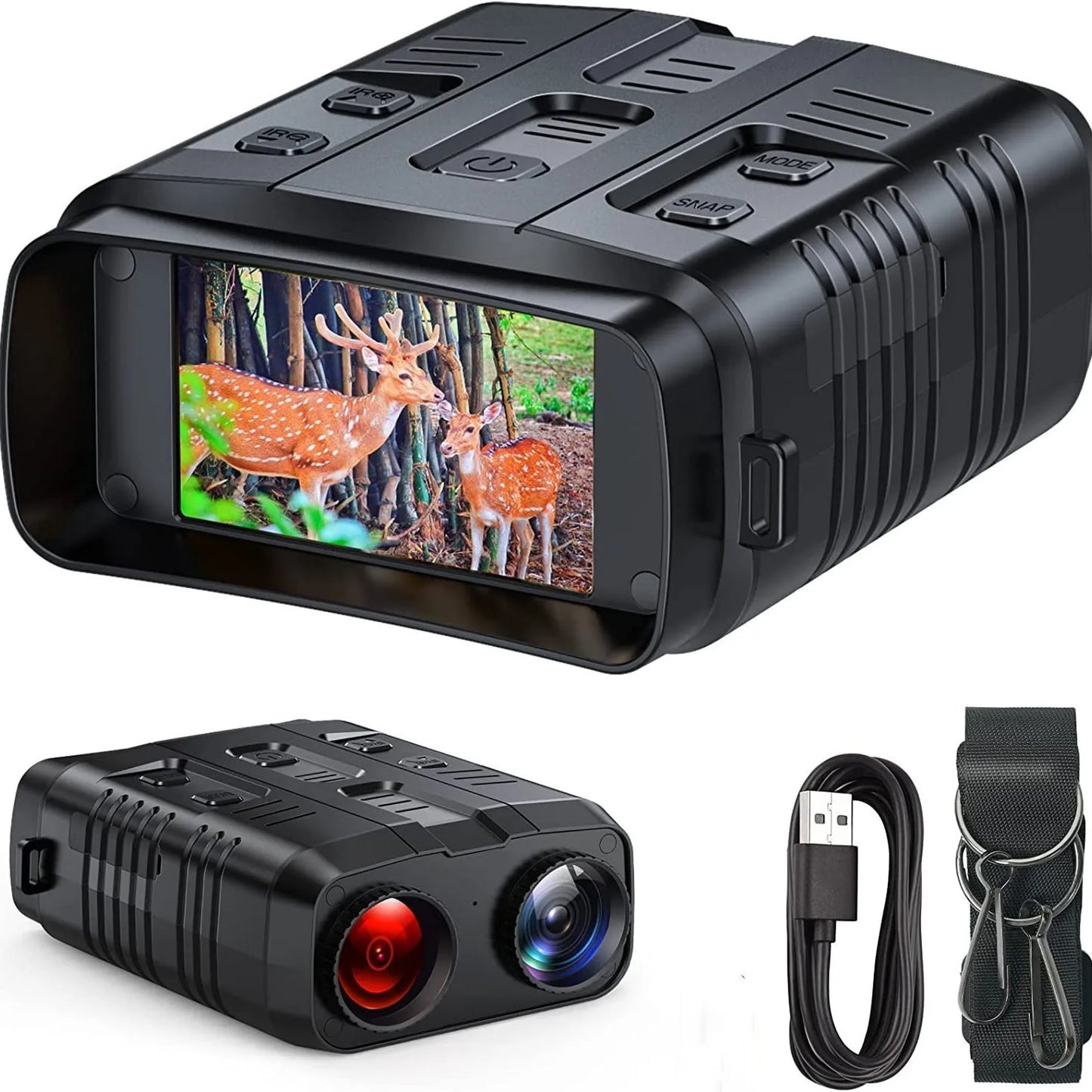 Infrared Night Vision Device, Large Screen Binoculars, Handheld for Outdoor Photography and Video Recording Peaceful Pleasures Health and Wellness