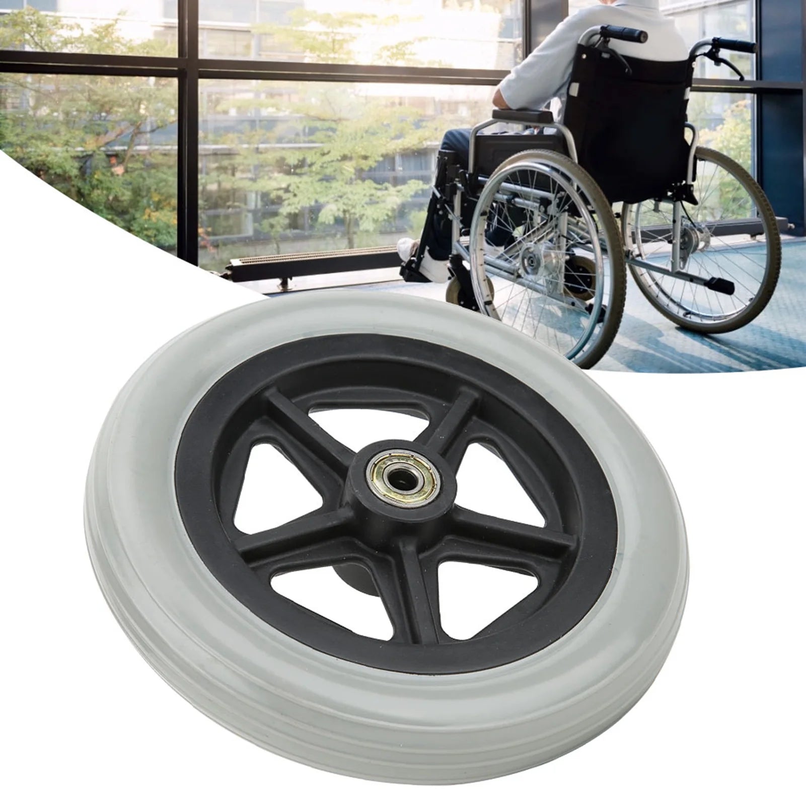 7 Inch Wheelchair Front Wheels Disabled Old People Walk Chair Wheelchair Rubber Wheels Wheelchair Wheels 7in Wheelchair Wheels Peaceful Pleasures Health and Wellness