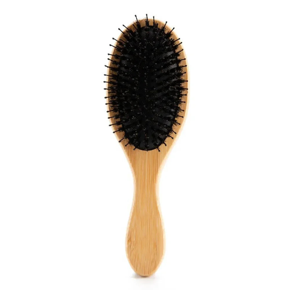 Wooden Soft Bristle Hair Brush – Detangle & Straighten Comb