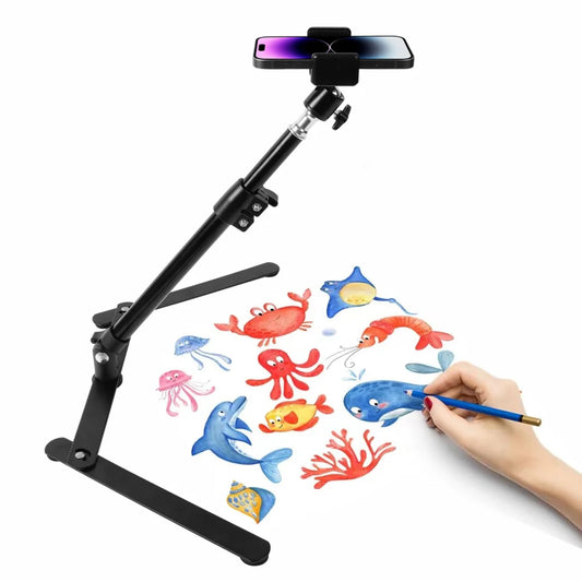 VeFly Foldable Desktop Overhead Tripod Stand with Phone Holder Desktop Phone Tripod Oasis Select