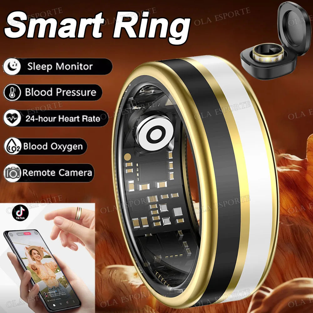 Bluetooth Smart Ring – Heart Rate, SpO₂ & Sleep Tracker