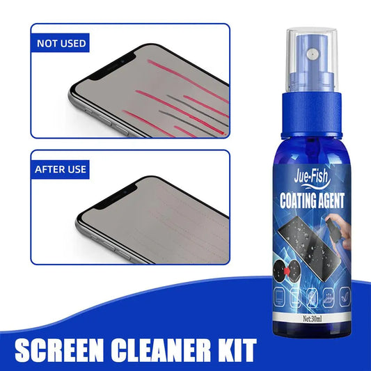 Screen Cleaner Spray Kit with Microfiber Cloth Peaceful Pleasures Health and Wellness