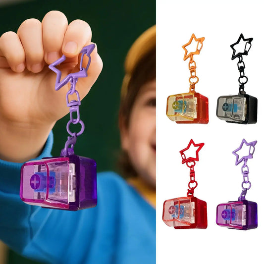 Light-Up Pentagram Mechanical Keyboard Fidget Keychain Toy Fidget Keychain Toy Oasis Select