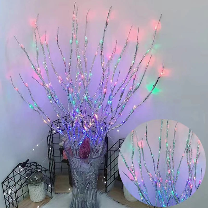 LED Bendable Twig Branch Lights | Battery Operated Holiday Decor