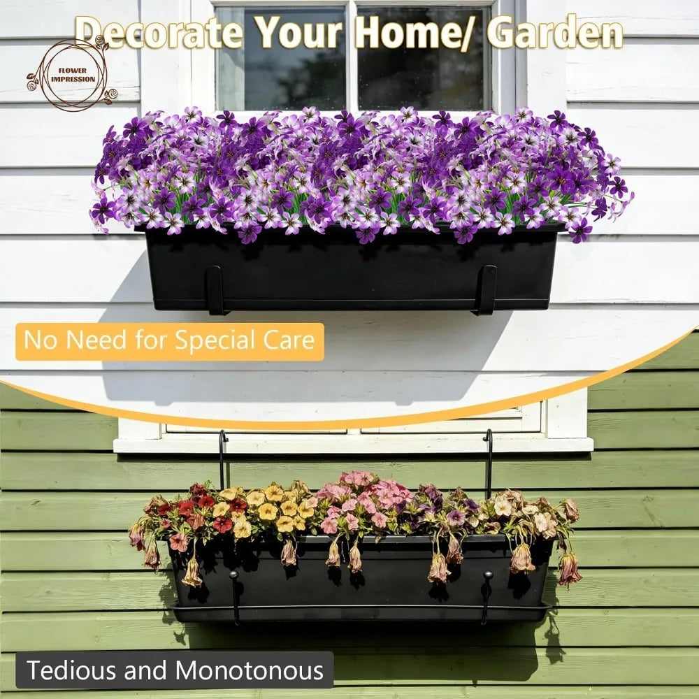 6-Pack UV Resistant Artificial Pansy Silk Flowers – Indoor & Outdoor