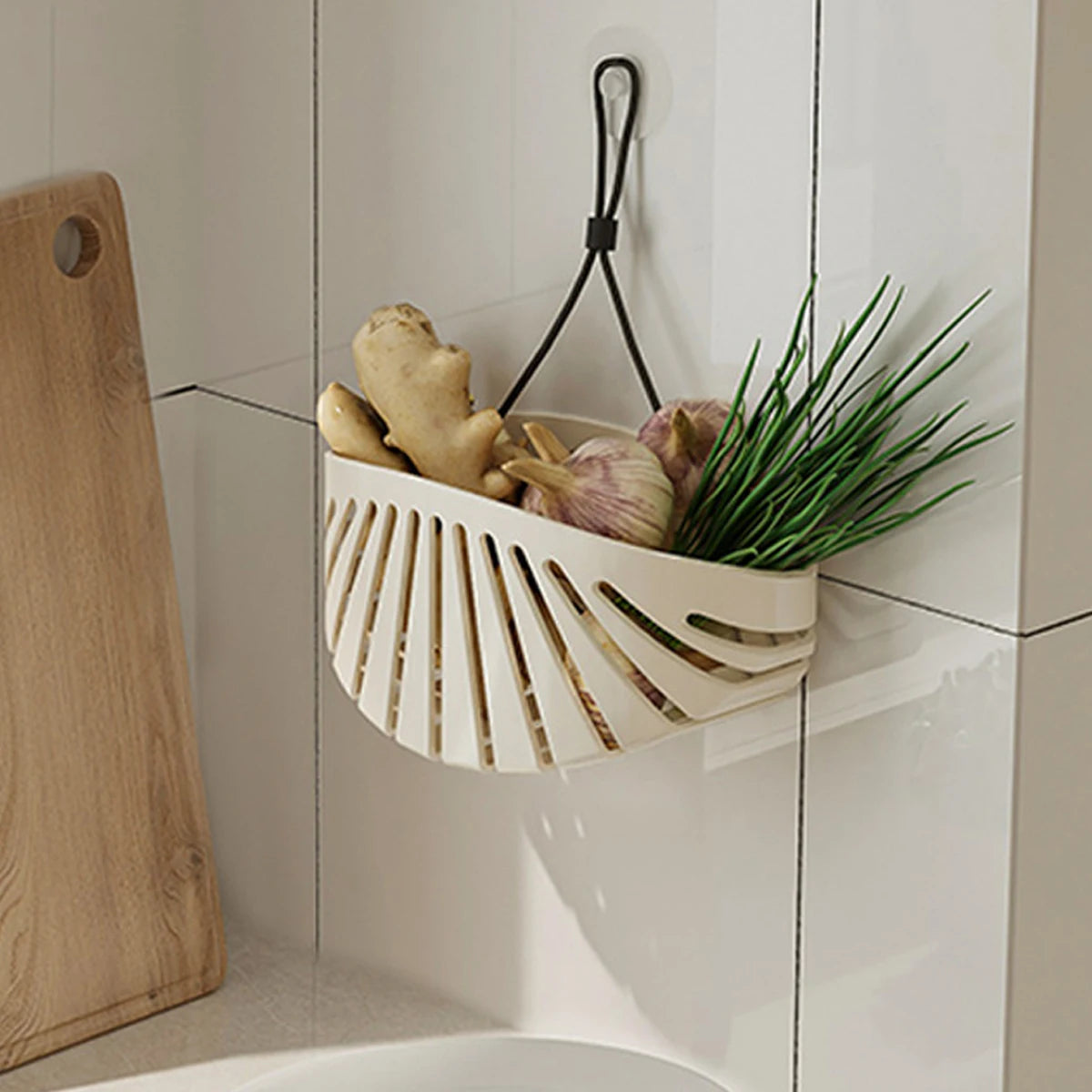 1PCS Sink Hanging Basket Kitchen Plastic Storage Rack Bathroom ganizing Tool Household Multi-functional Draining Storage Basket Peaceful Pleasures Health and Wellness