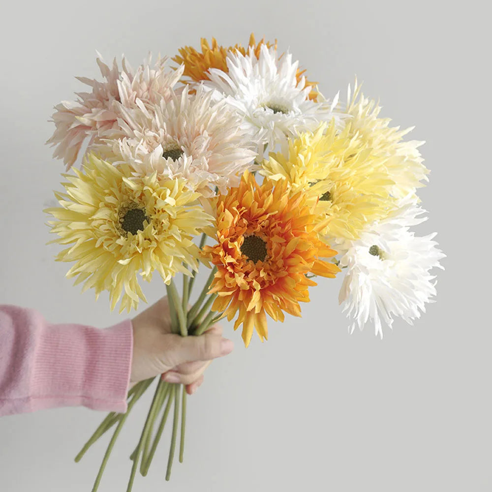 3-Pack PU Daisy Gerbera Artificial Flowers | Home & Wedding Decor