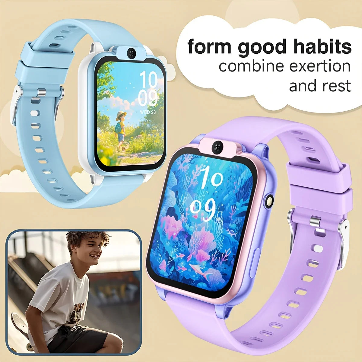 Kids' Smart Watch – 18 Games, Pedometer & LED Flashlight