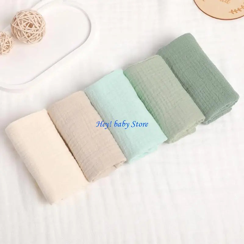 5-Pack Baby Burp Cloths | 4-Layer Breathable Cotton Washcloths