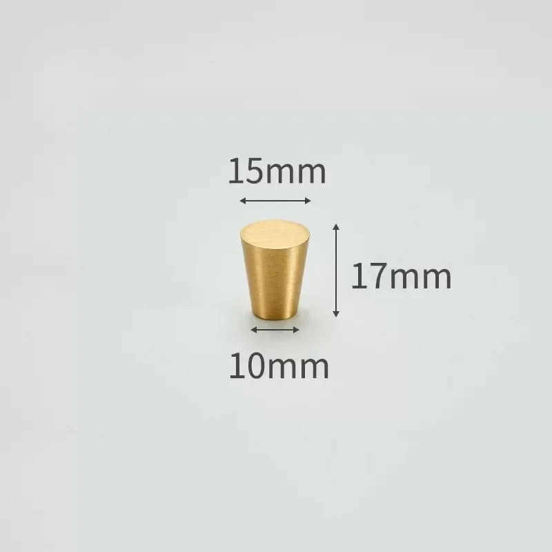 Solid Brass Cabinet Knobs | Modern Gold Furniture Pulls