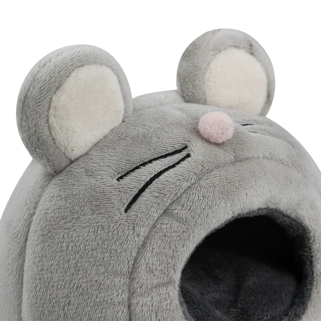 Mouse-Shaped Hamster Bed & Hedgehog Hideout | Fleece Pet Nest