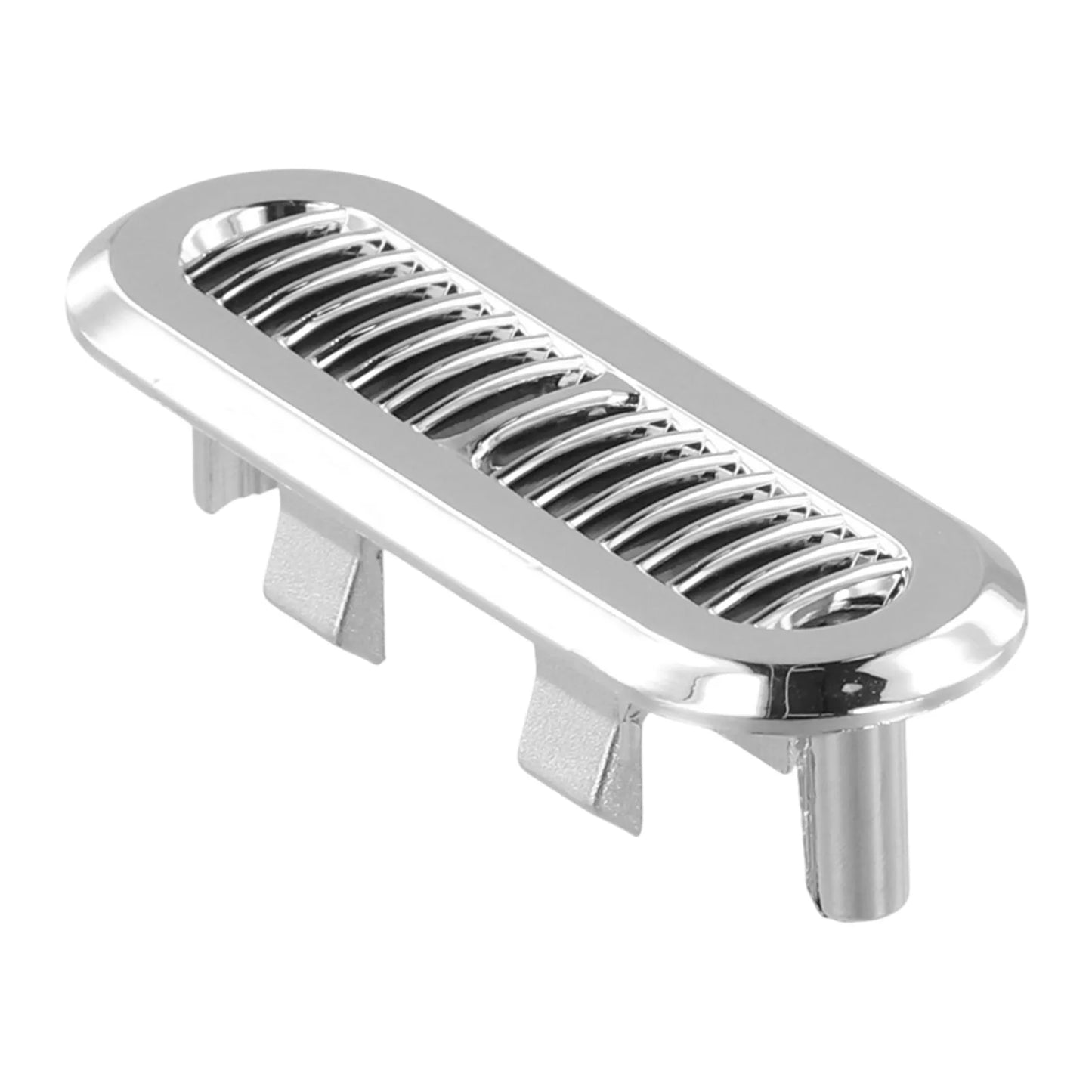 4-Pack Basin Sink Overflow Cover Trim Caps – Silver ABS Plastic