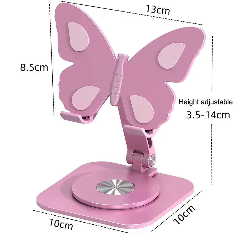 Butterfly 360° Rotating Aluminum Phone & Tablet Stand – Foldable