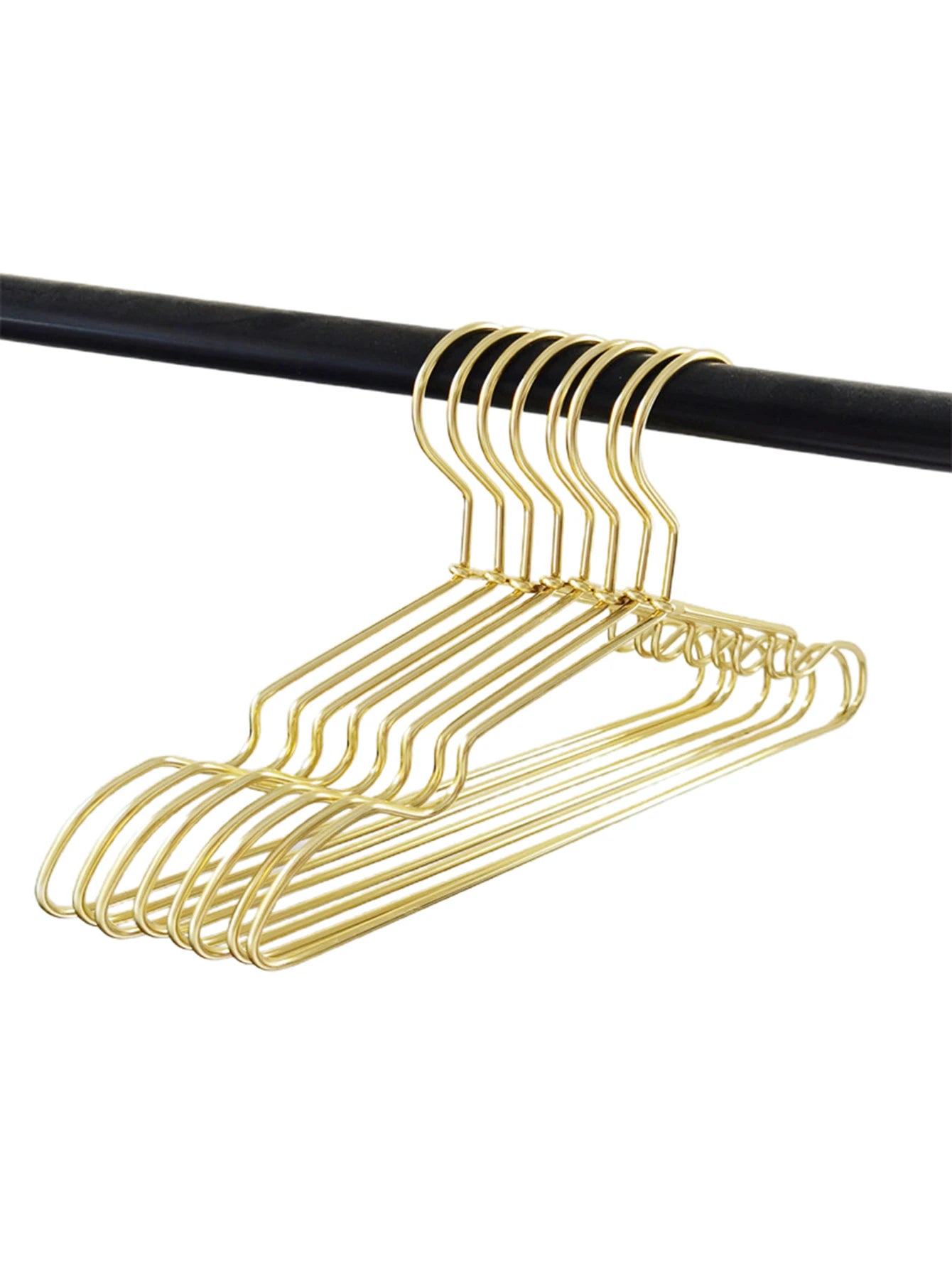 10pcs Silver/Gold Hanger For Clothes Aluminum Alloy Durable Clothes Hanger For Coats Skirts Pants Dress Peaceful Pleasures Health and Wellness A-Gold