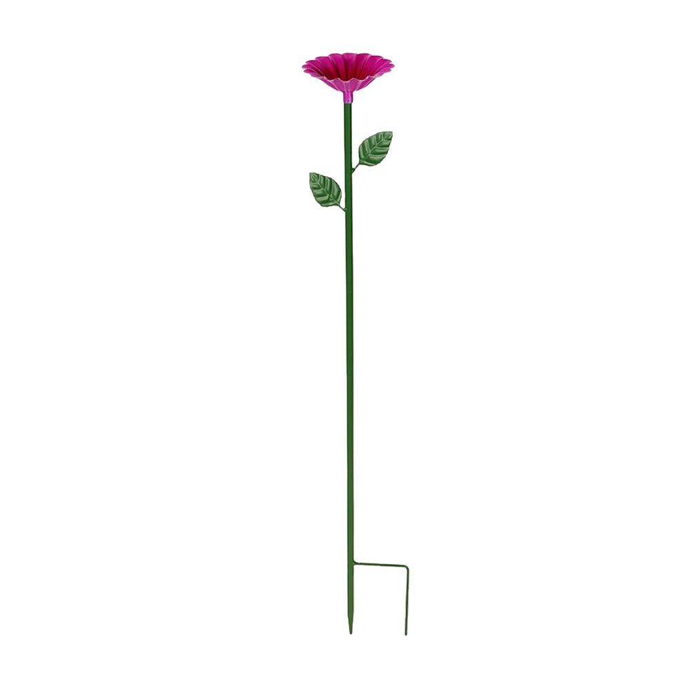 Metal Bee Watering Station – Flower Bowl with Garden Stake Peaceful Pleasures Health and Wellness Red france