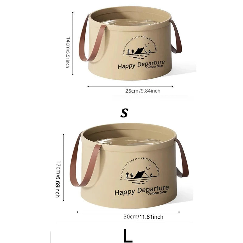 6L Collapsible Bucket with Handle | Portable Folding Wash Basin