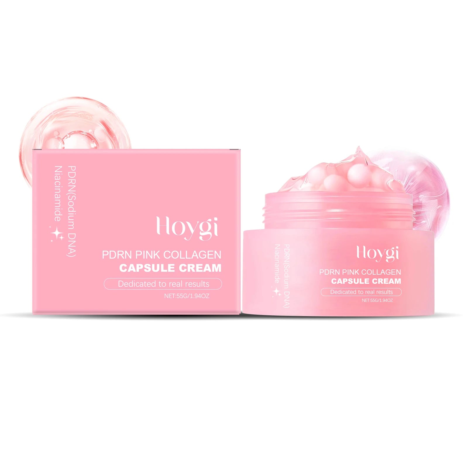 Collagen Capsule Cream Repair Damaged Skin Strengthen Barrier Niacinamide Face Cream Remove Comedones Brightening Skin Care Peaceful Pleasures Health and Wellness 55g boxed