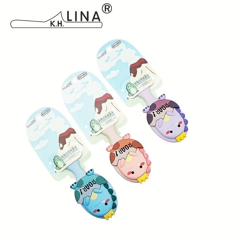 Dinosaur Mini Detangling Brush – Air Cushion Scalp Massager