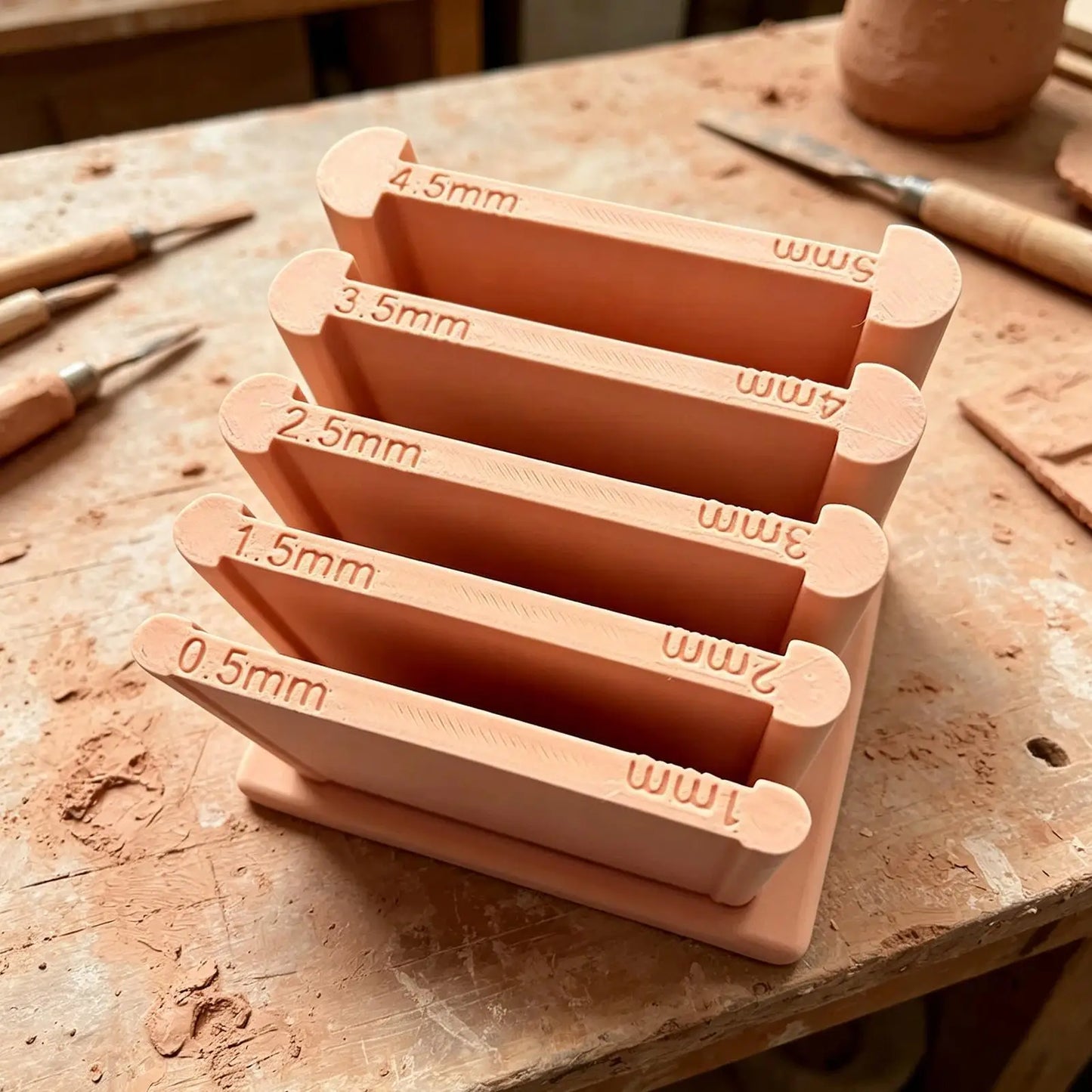 Clay Rolling Tool Kit with Thickness Guide | Jewelry & Pottery