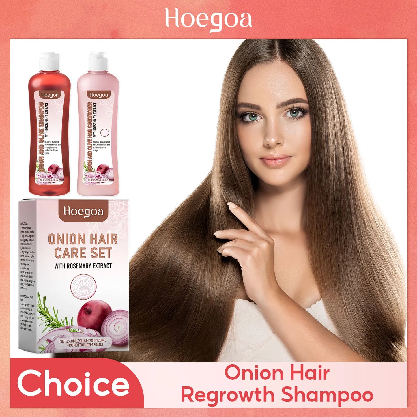 HOEGOA Onion Rosemary Shampoo & Conditioner Set – 240ml