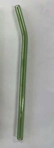 Colorful Glass Drinking Straws Easy to Clean Transparent Glass Straws for Smoothies Milkshakes Juices Teas Peaceful Pleasures Health and Wellness Green Bent