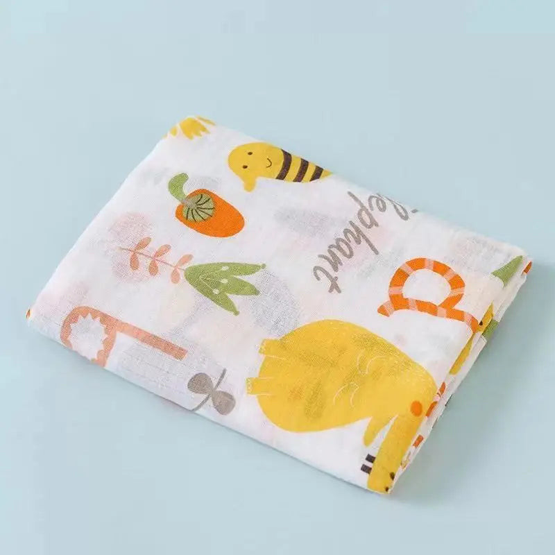 Baby Hooded Bath Towel Wrap – 100% Cotton Gauze 110cm
