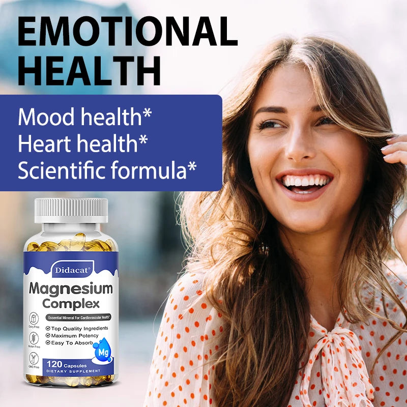 Magnesium Glycinate 500mg High Potency | 120 Capsules Non-GMO