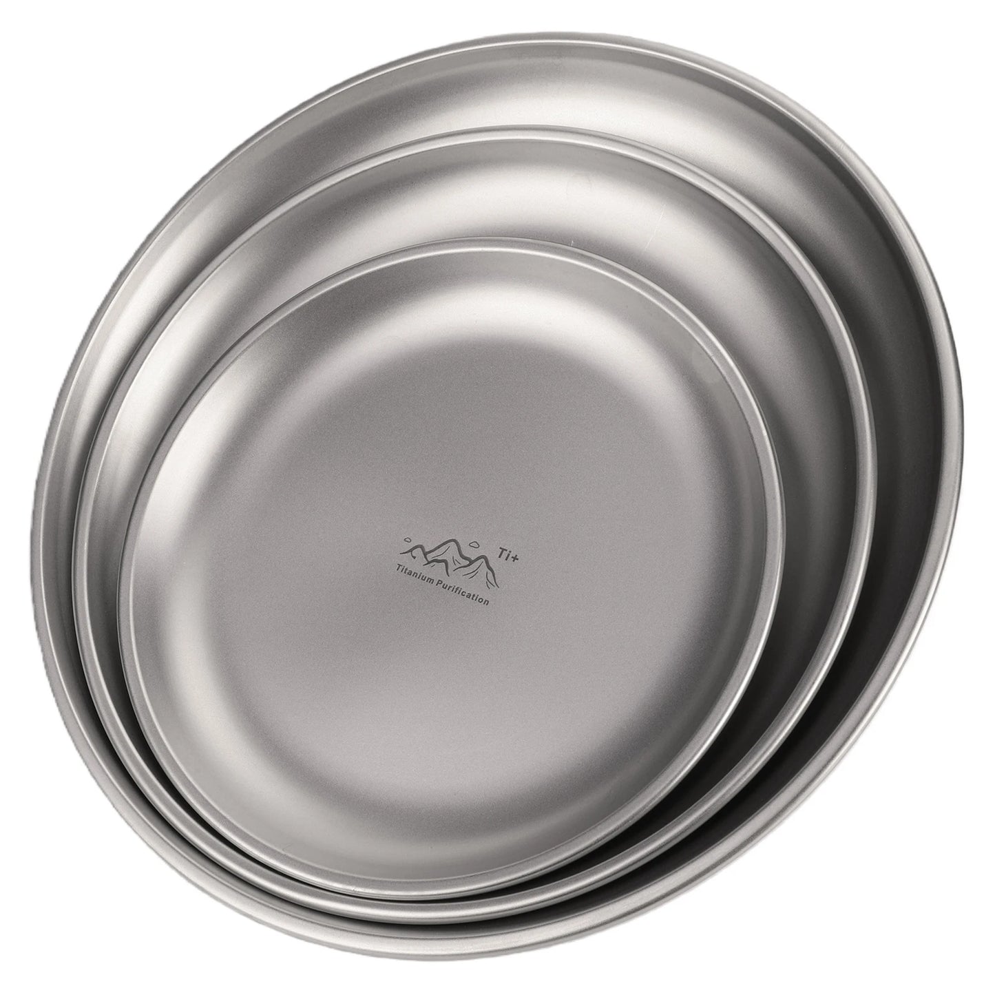 Titanium Purification Plate Portable Travel Tableware Anti-Fall Backcountry Dinnerware Creative Home Dish Plate Camping Supplies Peaceful Pleasures Health and Wellness