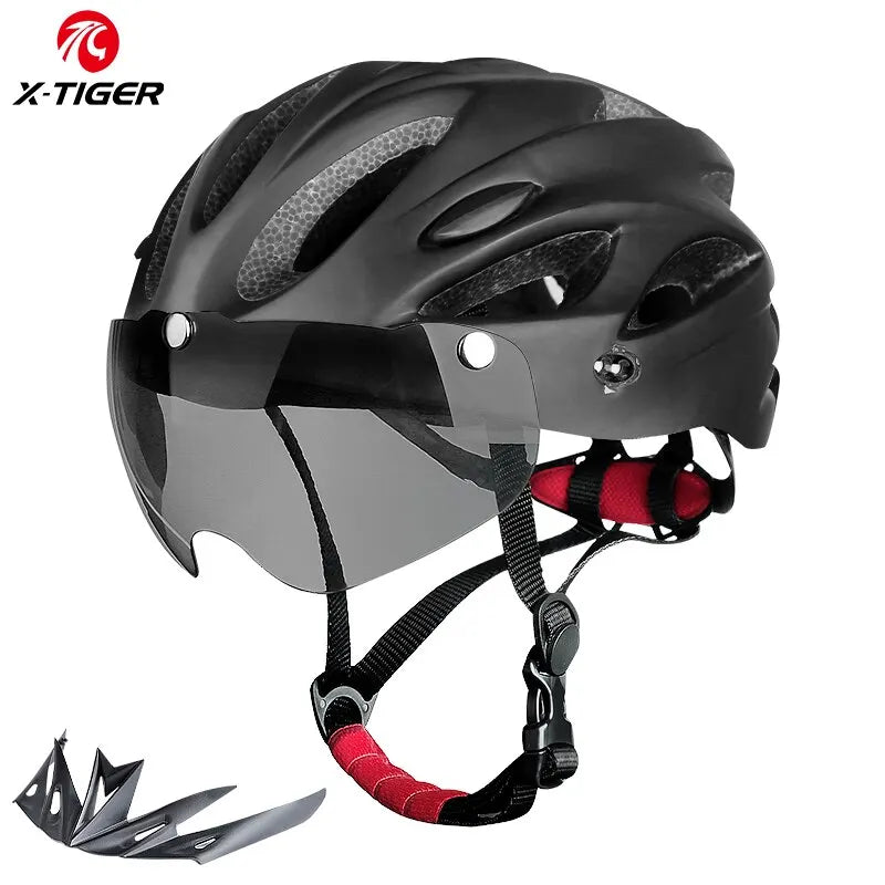 Adult Bike Helmet with LED Tail Light – 58–62cm Lightweight