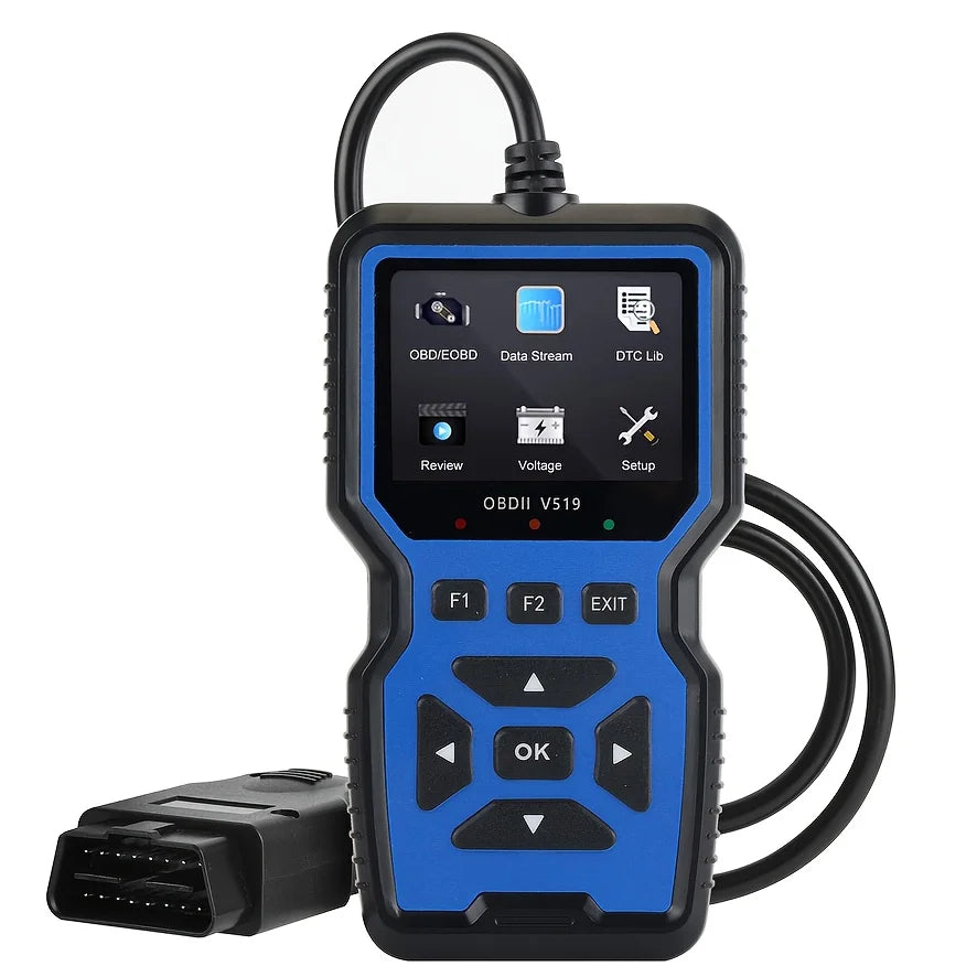 Professional Obd2 Diagnostic Tool for Heavy-Duty Vehicle Repair - Code Reader/Resetter, Supports Real-Time Data Stream, No Battery Required, Compatible with Vehicles from 1996 Onwards (Obdii/Eobd, Mode 6/8), Suitable for Mech Peaceful Pleasures Health and Wellness Blue