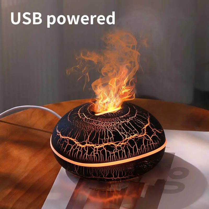 Colorful Volcano Design Electric Plastic Ultrasonic Humidifier 200ml Fragrance Diffuser Essential Oils 1 Year Warranty Household Peaceful Pleasures Health and Wellness