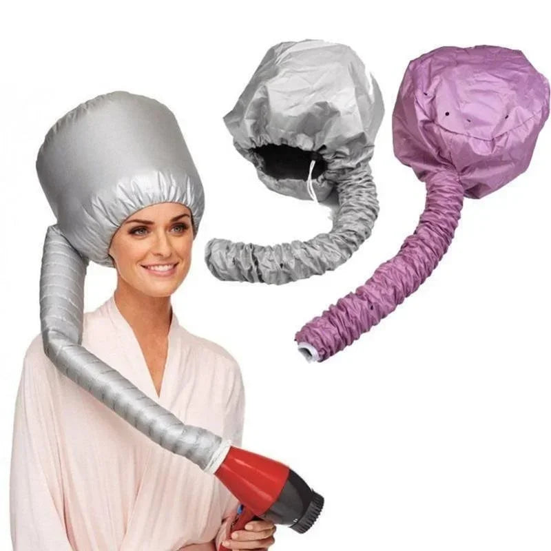 Soft Hair Drying Bonnet Cap Hood | Adjustable Blow Dryer Accessory