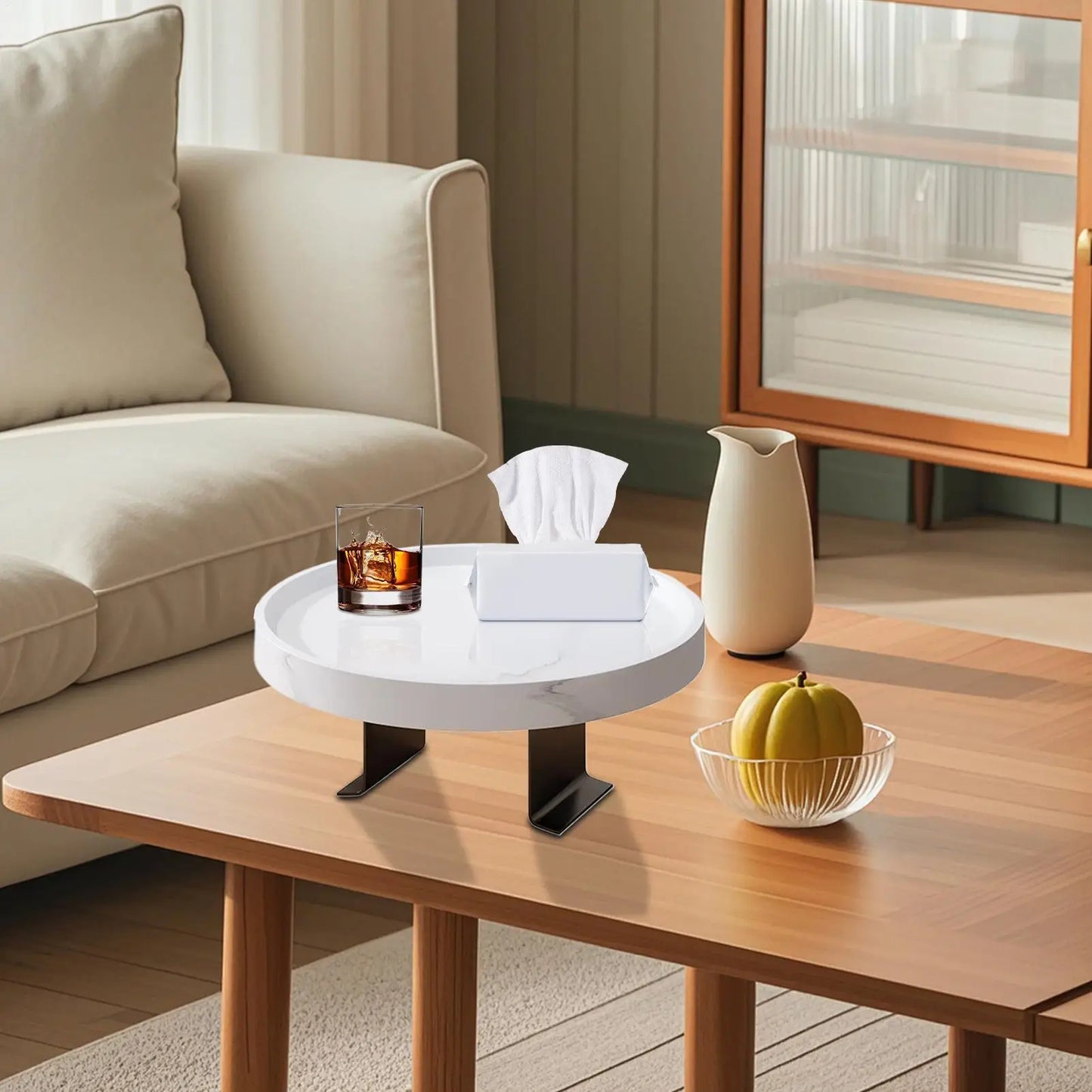 Adjustable Sofa Arm Tray | Couch Cup Holder & Organizer