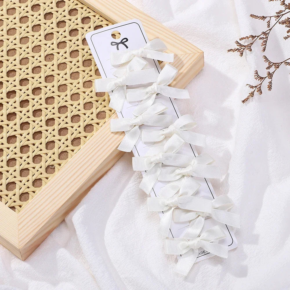 Wholesale Kids Sweet Solid Mini Bowknot Hair Clips Baby Girls Ballet